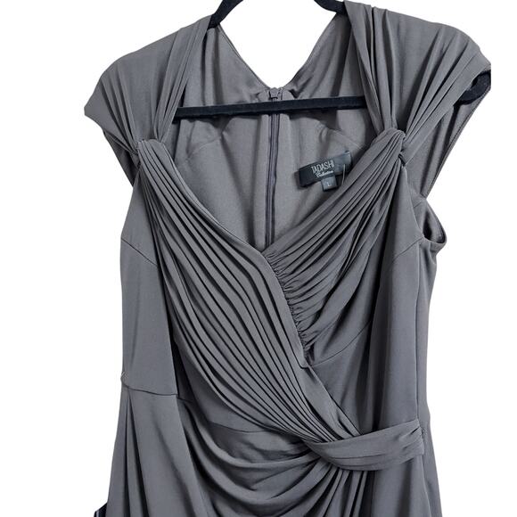 Tadashi Shoji Heart Neckline Cocktail Chocolate Brown Dress Size L - Picture 10 of 13